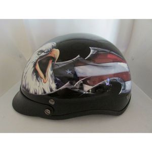 VCAN Half Shell Motorcycle Helmet Patriotic USA